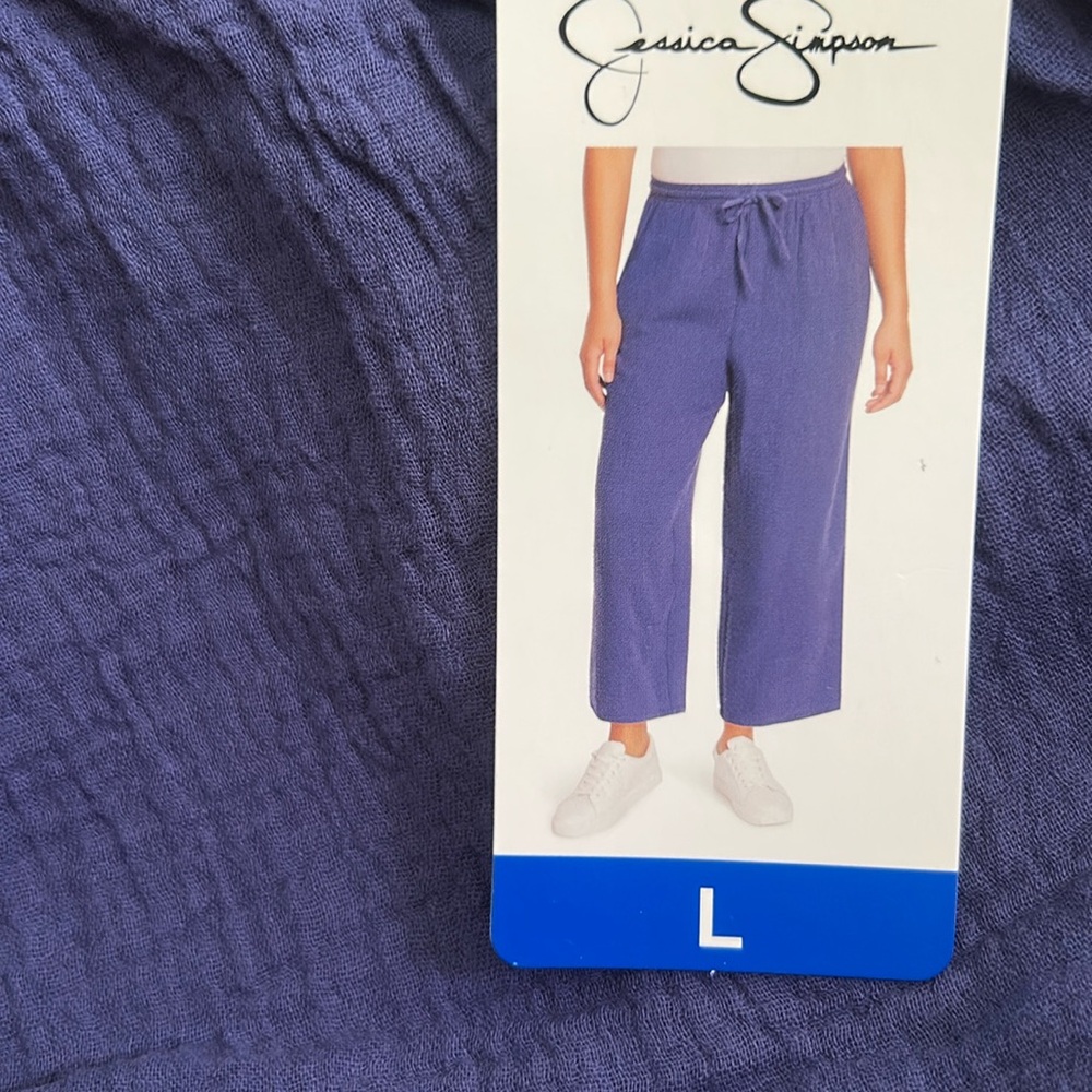 Jessica Simpson wide leg gauze Pants 24” inseam L NWT